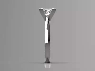 Prince Classic Solitaire srtl 3d gold jewelry Ring model sr0075 3D print model