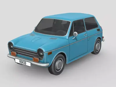 Honda N600 1970 Low-poly 3D model