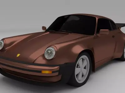 1975 Porsche 911 930  3D model