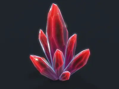 Crystal Low-poly 3D model