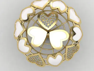 Heart ring 01 3D print model