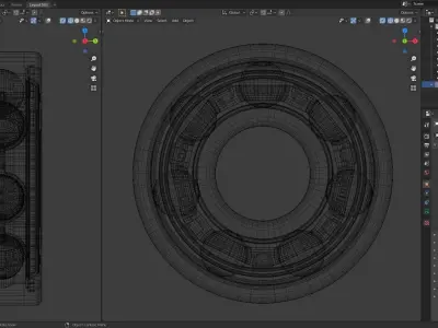 608 Racing Bearing - Blender Precision Modelling 3D model