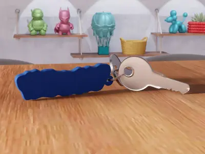 Christmas Lights Glow Star Keychain - 466 3D print model