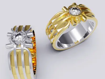 Gold Man Ring 3D print model