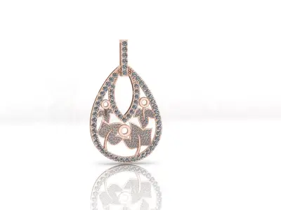 free jewelry pendant leaf pendant Free 3D print model