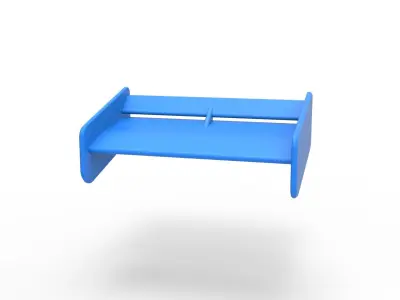 Wing of Supermodified front engine race car V2 Scale 1 to 25 3D print model