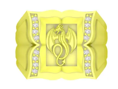 Luxury Symbol Signet Ring for Men Jewelry 3D Model 4242 3D print model