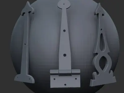 Hinges VDM and IMM Brushes for Zbrush  3D model