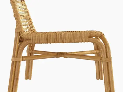 Tankvard bamboo rattan Chair 3D model