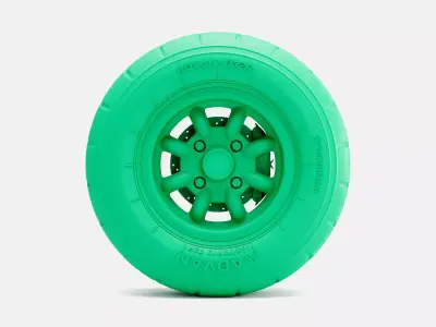 10x4 Minilite Wheel Yokohama A032R Tire 3D print model