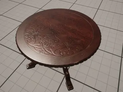 Nanite Unreal Engine 5 - Victorian Table  3D model