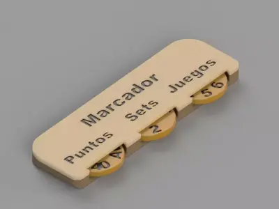 Padel Scoreboard   Marcador de puntos Padel 3D print model