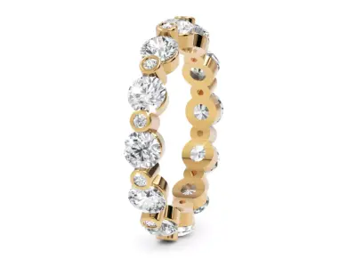 Luxury Full Eternity Diamond Ring Statement Wedding Ring 3D print model