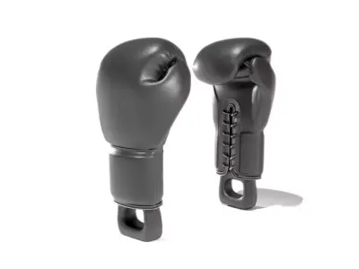 Boxing gloves keychain lace-up 3D print model