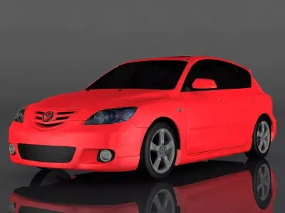 Mazda 3 MPS 2006 Low-poly 3D model
