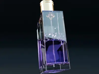 Perfume bottle purple 3D model Advertising 3D model