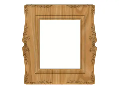 Carved picture frame STL 3D model 94