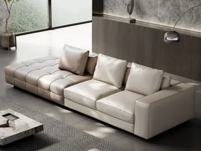 Interior Scene Japandi - 3d Model - Lighting 3D model