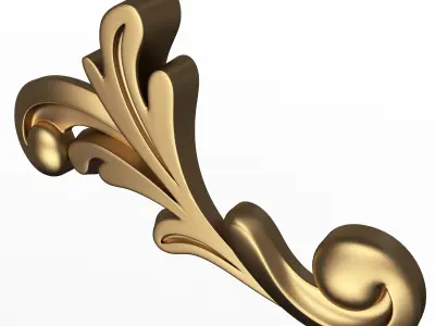 Carved Plaster Molding Decoration 029 Low-poly 3D model