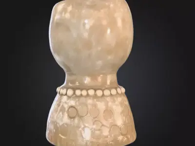 Serene Stone Vessel Low-poly 3D model