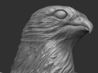 Eagle open wings - wall relief 3D print model