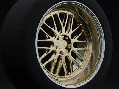 BBS LM Aftermarket Wheel Low-poly 3D model