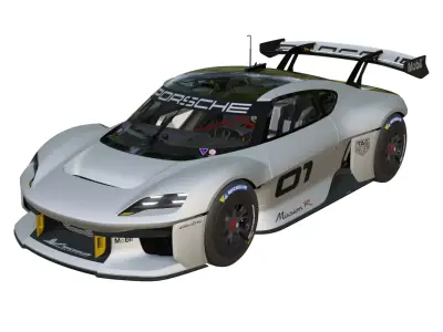Porsche MissionRConcept 2021 Low-poly 3D model