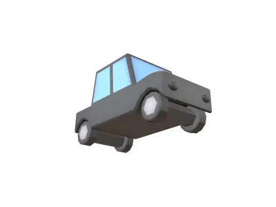 Cartoon Car v1 004 Low-poly 3D model
