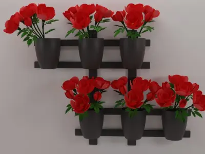 Wall Grow Top  Low-poly 3D model