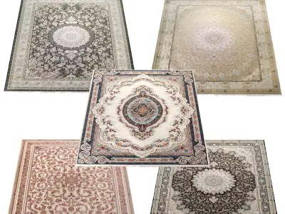 Persian Carpet Collection-vol9-4k texture Low-poly 3D model
