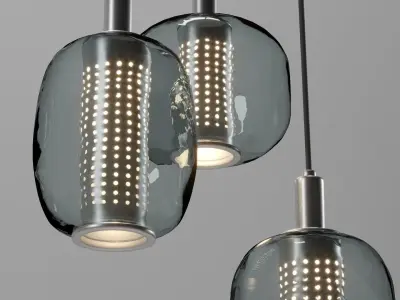 Pendant Light glass metal hogvind 3D model