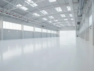 Airplane Hangar Interior 16 Low-poly 3D model