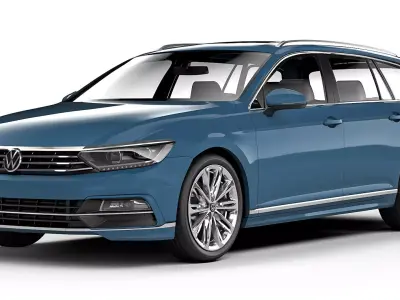 Volkswagen Passat B8 Variant R-Line 2015 3D model