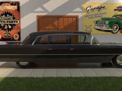 Cadillac series 75 1963 limo 3D model