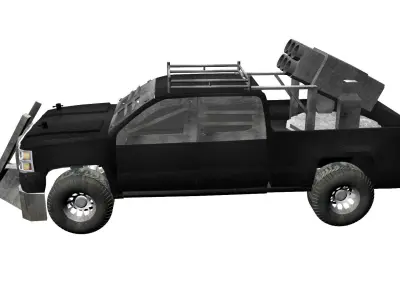 Military Truck 3D Model Low-poly 3D model