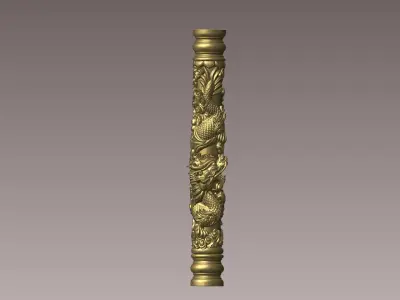Dragon Column 3D print model