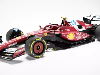 Ferrari SF25 F1 2025 Low-poly 3D model