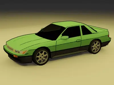 Nissan Silvia S13 1989 Low-poly 3D model
