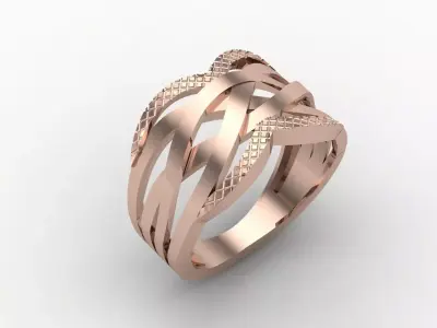 Plain Ring Women Ready STL 3DM Models Womens Rings 3D models 3D print model 44