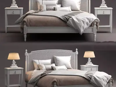 French Provincial Roche Bobois Josephine Bed Low-poly 3D model