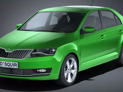 Skoda Rapid Sedan 2018 3D model