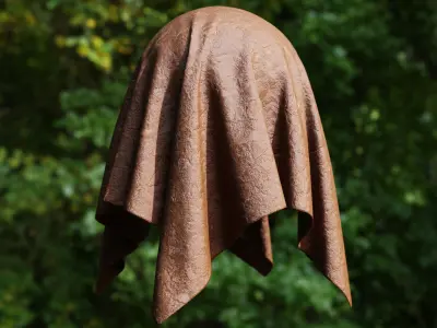 Realistic Cracked Brown Leather Procedural Shader Texture