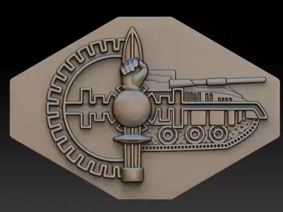 Military Mechanical Engineering Emblem 3D print model