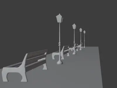 Low poly street light for environment creation  Free low-poly 3D model