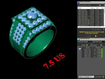 Luxury Men Rings Designs 4MR032 3D print model