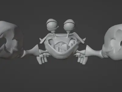 Stylized Crab rigged 3D model