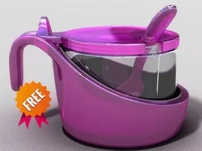 Mirage Sugar bowl Guzzini Free 3D model