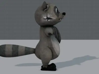 Raccoon V01 Low-poly 3D model