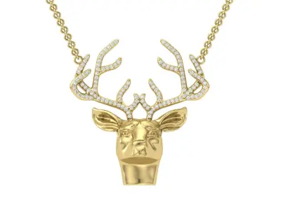Deer Pendant 3d print model  3D print model