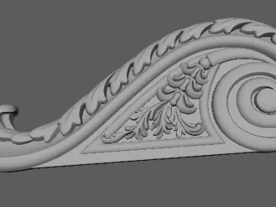Central decor ornament for furniture 3D model 752